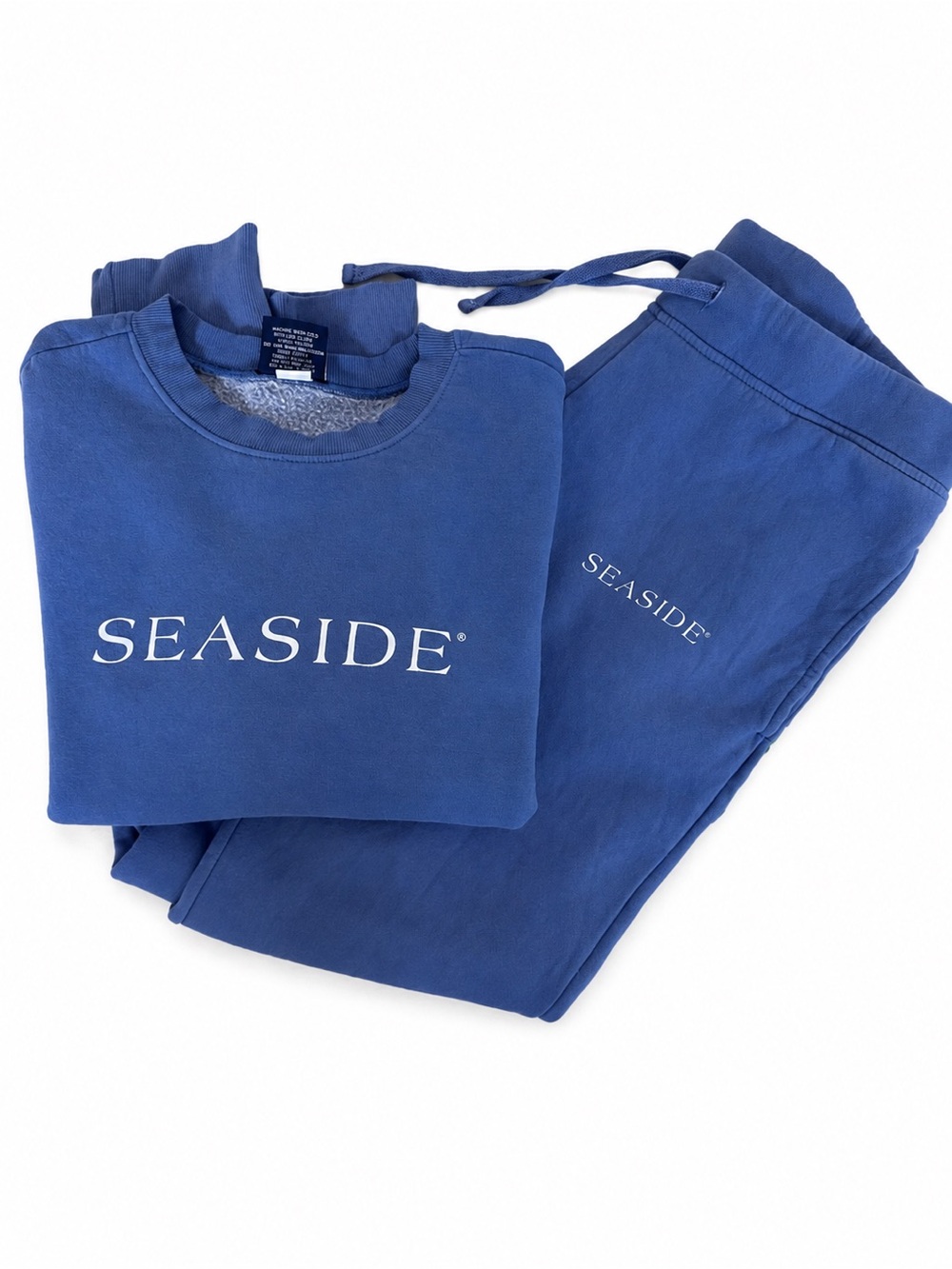 SEASIDE Women’s Blue Jogger Set – Cozy Crewneck & Joggers